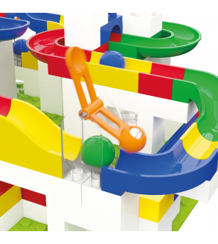 Jucarie Marble Run extensie ciocan gravitational Hubelino (6 piese) - Jocuri construcție