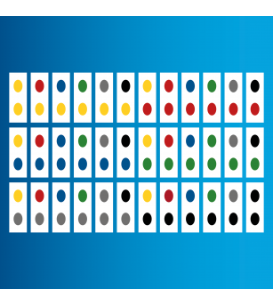 Joc 2 in 1 Potriveste 4 &amp Domino curcubeu Hubelino (71 piese) - Jocuri logică