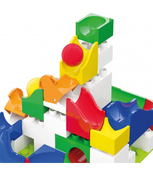 Jucarie Marble Run extensie de schimbat directia Hubelino (43 piese) - Jocuri construcție