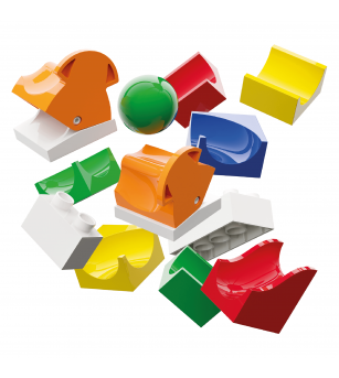 Jucarie Marble Run extensie de schimbat directia Hubelino (43 piese) - Jocuri construcție
