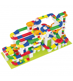 Jucarie Marble Run mega cutie de constructie Hubelino (585 piese) - Jocuri construcție
