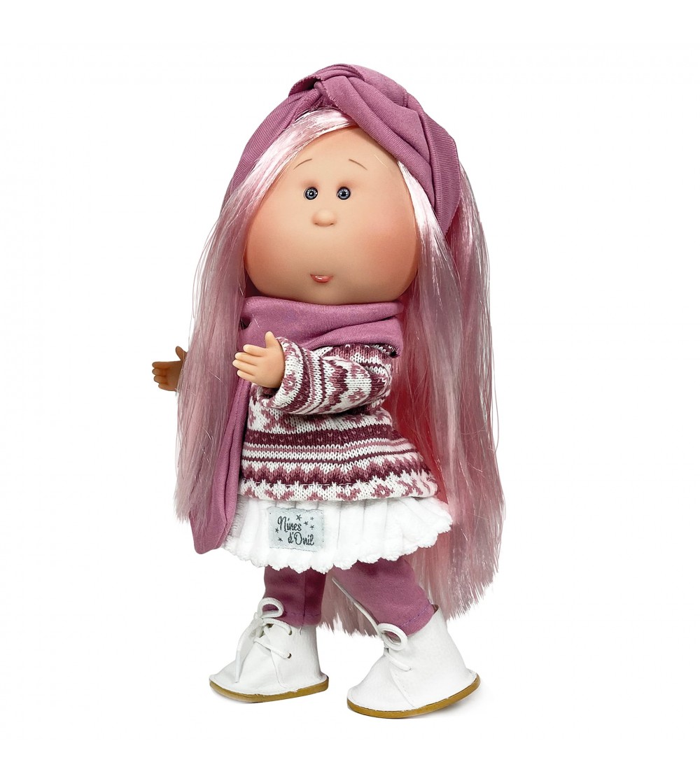 Papusa Nines D’Onil cu miros de vanilie si articulatii - Mia cu par roz (30 cm) - Papusi Papusa Nines D’Onil cu miros de vanilie si articulatii - Mia cu par roz (30 cm) - Papusi