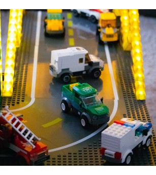 Jucarie - Seturi de constructie cu lumini si sunete Stax - Camion de ferma - Jocuri construcție