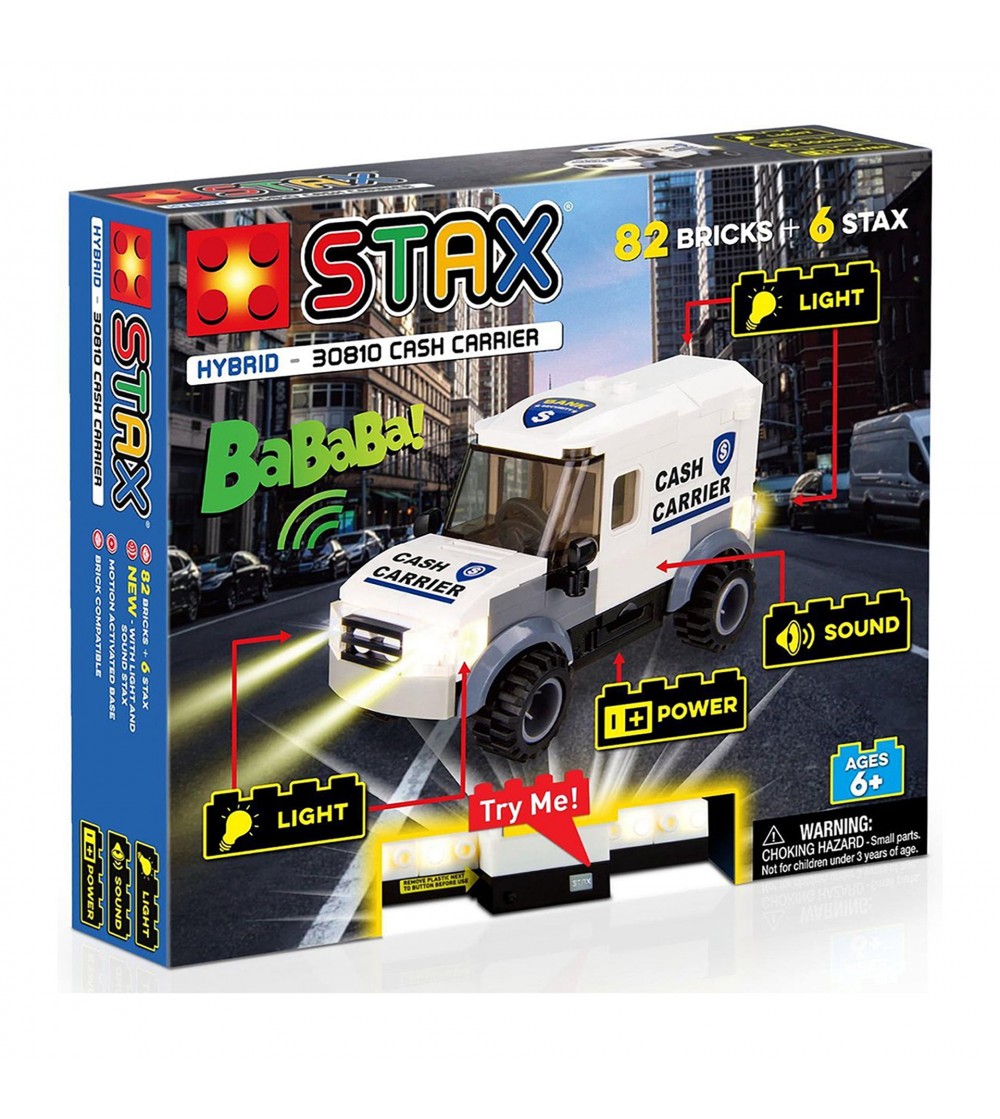 Jucarie - Seturi de constructie cu lumini si sunete Stax - Masina blindata - Jocuri construcție