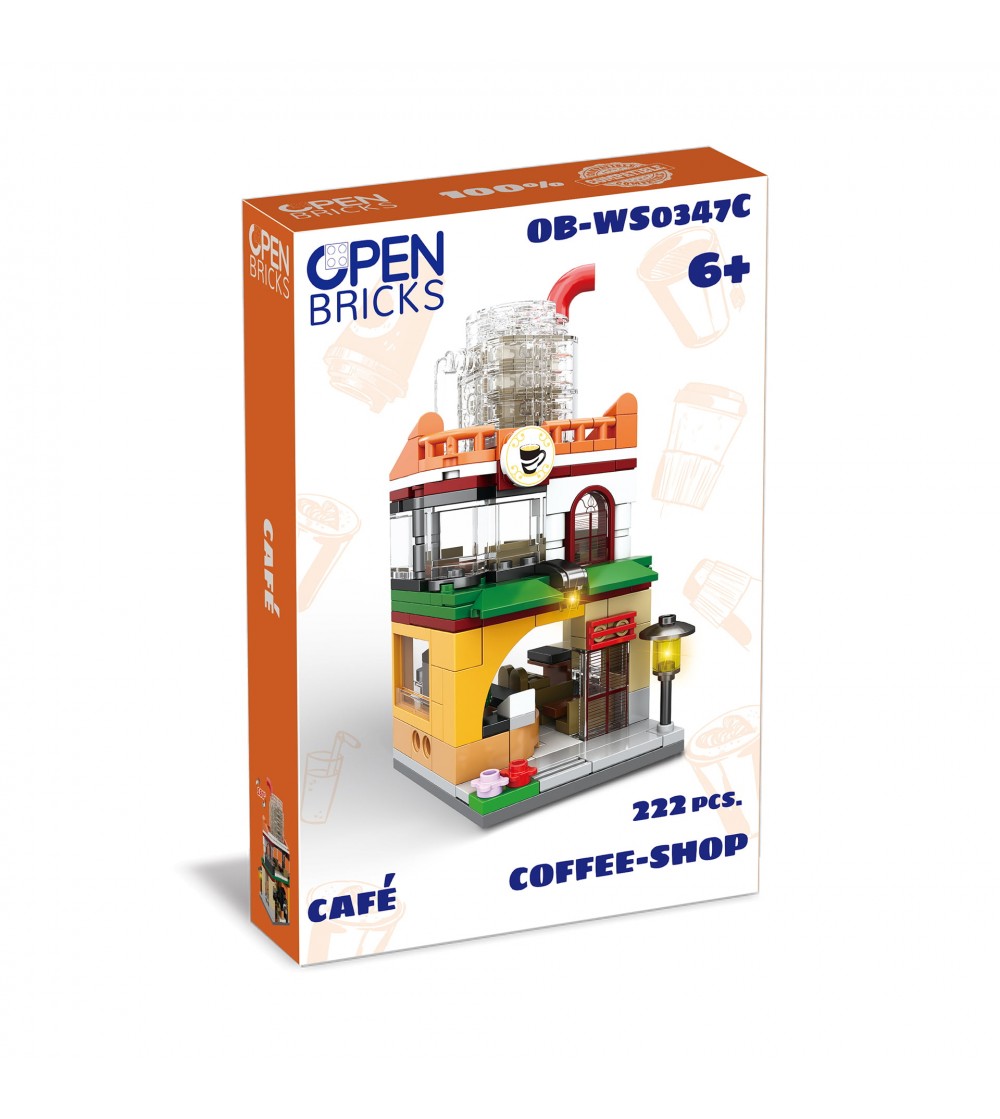 Jucarie - Seturi de constructie - Cafenea (222 piese) - Jocuri construcție