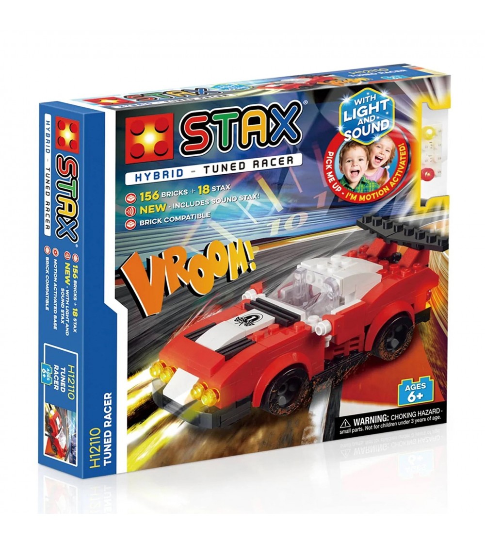 Jucarie - Seturi de constructie cu lumini si sunete Stax - Masina de curse - Jocuri construcție