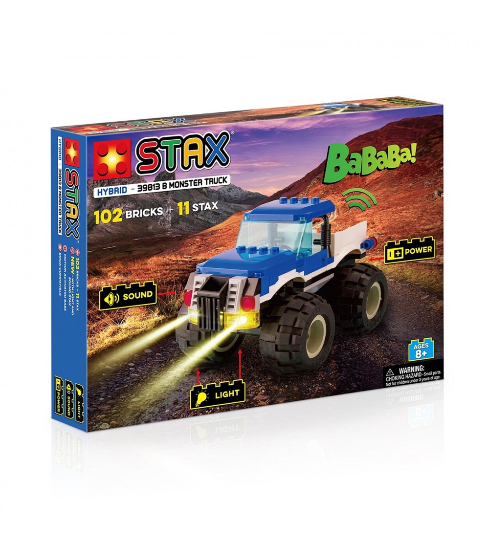 Jucarie - Seturi de constructie cu lumini si sunete Stax - Monster track - Jocuri construcție