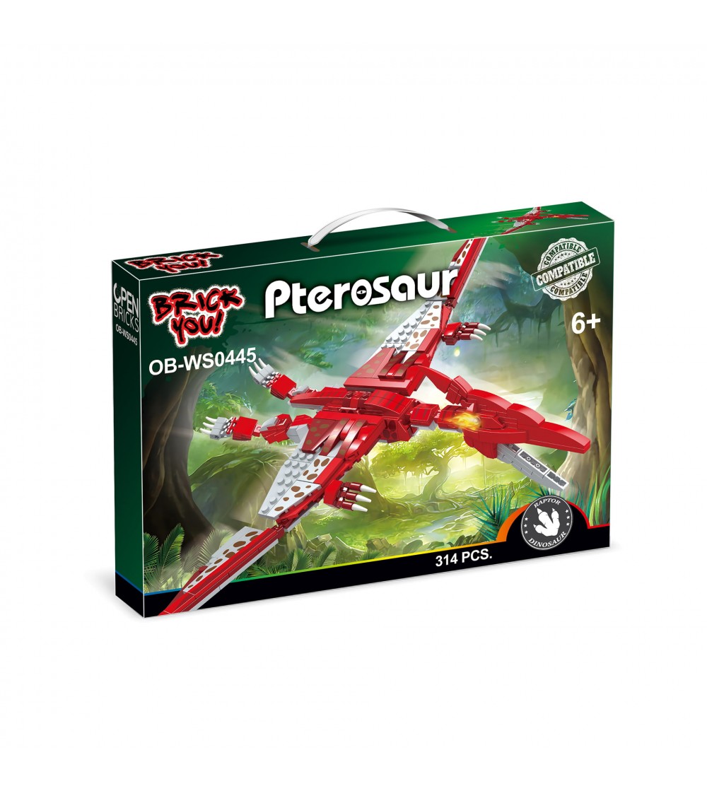 Jucarie - Seturi de constructie - Dinozaur Pterozaur (314 piese) - Jocuri construcție