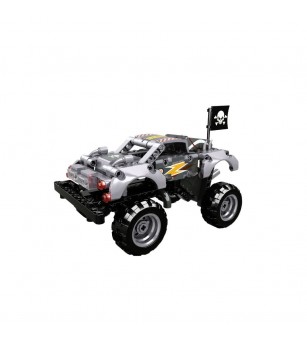 Jucarie - Seturi de constructie - Monster truck argintie (232 piese) - Jocuri construcție