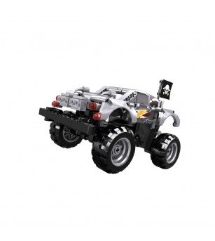 Jucarie - Seturi de constructie - Monster truck argintie (232 piese) - Jocuri construcție