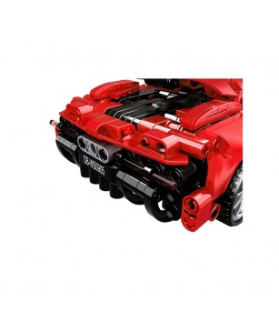 Jucarie - Seturi de constructie - Masina sport rosie (482 piese) - Jocuri construcție