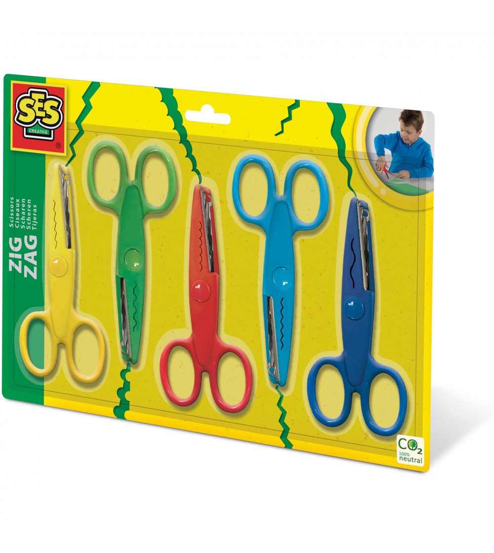 Set creativ - Foarfece Zig-Zag - Set papetarie si jurnale copii