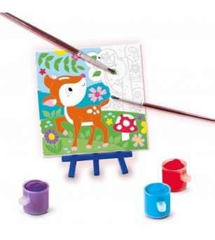 Set creativ - Pictura pe numere Animale din padure (3 panze) - Seturi cu pictura