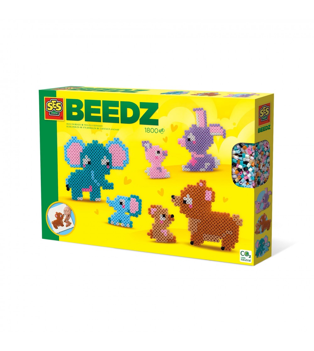 Set creativ Beedz - Margele de calcat Animale dragute de familie - Mărgele de călcat Set creativ Beedz - Margele de calcat Animale dragute de familie - Mărgele de călcat