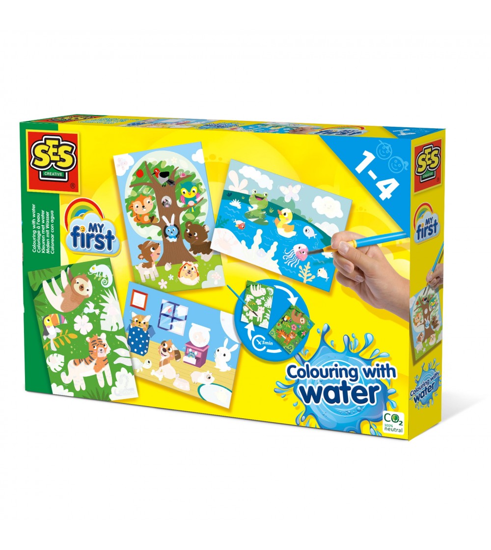 My first - Coloreaza cu apa animale ascunse - Pictura cu apa