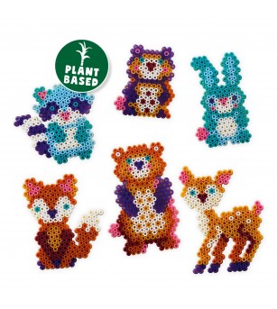 Set creativ Green Beedz Margele de calcat Animale din padure - Mărgele de călcat