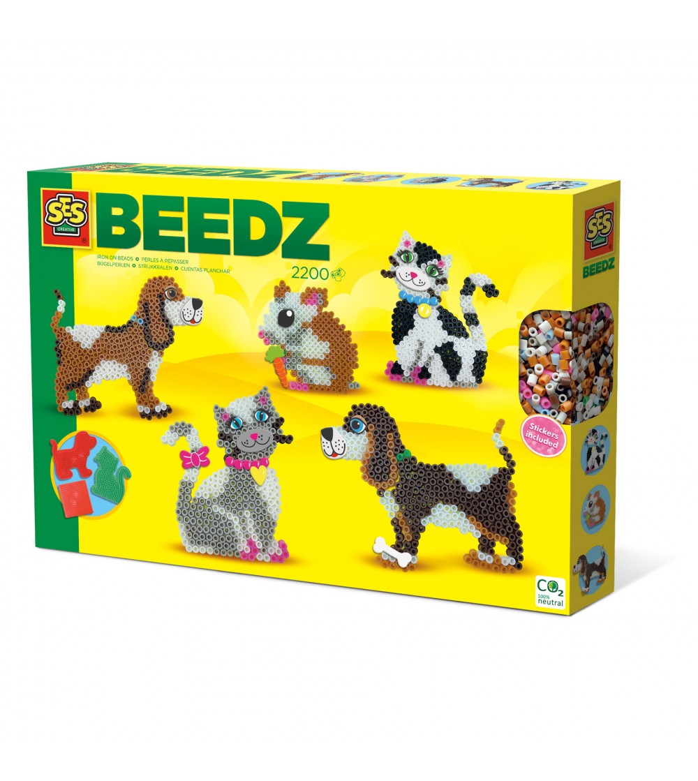 Set creativ Beedz - Margele de calcat Animale - Mărgele de călcat Set creativ Beedz - Margele de calcat Animale - Mărgele de călcat