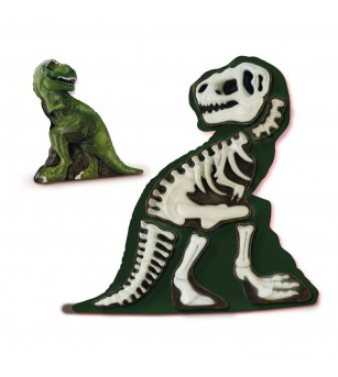 Set creativ mulaj si pictura - T-rex cu schelet - Figurine de pictat Set creativ mulaj si pictura - T-rex cu schelet - Figurine de pictat