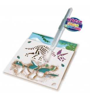 Set creativ - Desenez dinozauri cu markere cu aerograf ca isi schimba culoarea - Carioci si markere Set creativ - Desenez dinozauri cu markere cu aerograf ca isi schimba culoarea - Carioci si markere