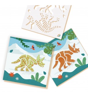 Set creativ - Desenez dinozauri cu markere cu aerograf ca isi schimba culoarea - Carioci si markere Set creativ - Desenez dinozauri cu markere cu aerograf ca isi schimba culoarea - Carioci si markere