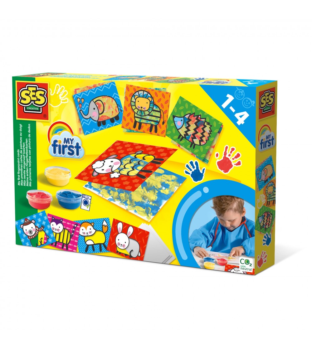 My first - Set acuarele pentru degetele si carduri - Acuarele, pensule, blocuri de desen