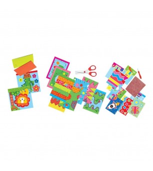 Set creativ - Invat sa tai, sa perforez si sa creez mozaicuri - Mozaic copii