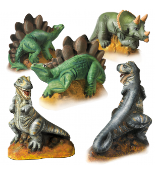 Set creativ mulaj si pictura - Dinozauri - Figurine de pictat Set creativ mulaj si pictura - Dinozauri - Figurine de pictat