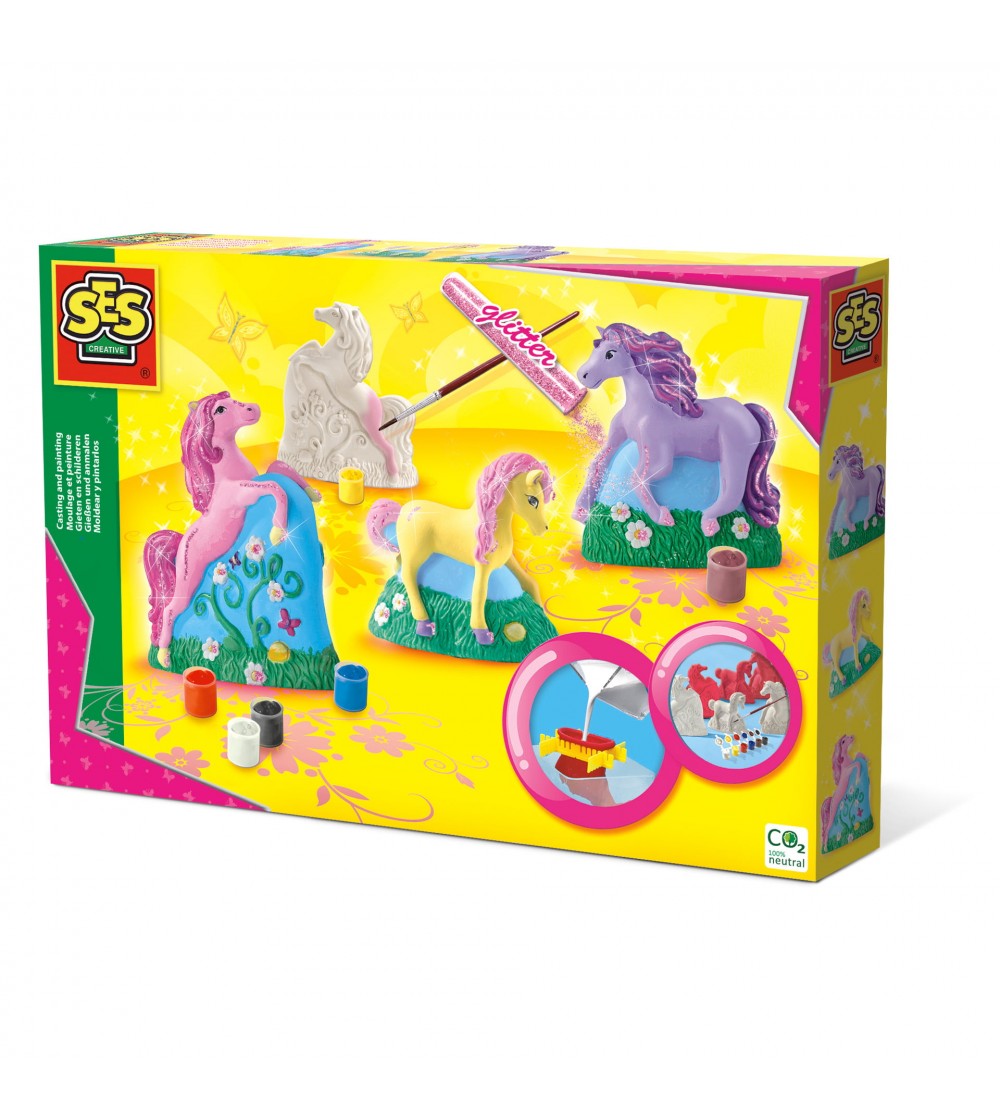 Set creativ mulaj si pictura - Cai 3D - Figurine de pictat