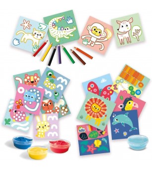 My first - Set pictura cu degete, colorare si lipirea formelor 3 in 1 - Seturi de pictura și desenat