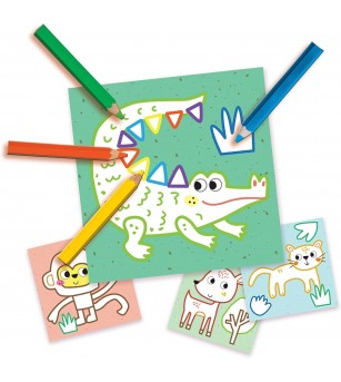 My first - Set pictura cu degete, colorare si lipirea formelor 3 in 1 - Seturi de pictura și desenat