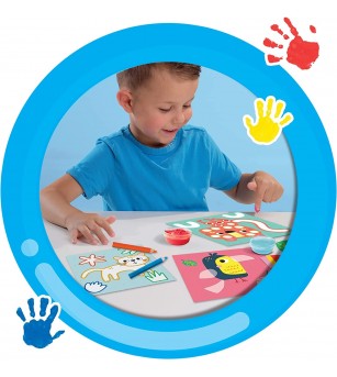 My first - Set pictura cu degete, colorare si lipirea formelor 3 in 1 - Seturi de pictura și desenat