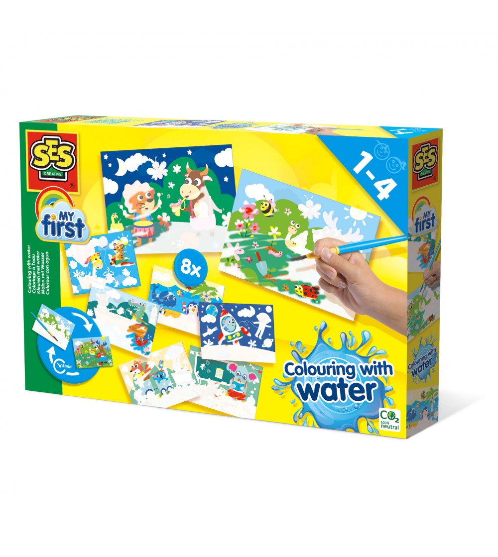 My first - Coloreaza cu apa animale ascunse set mare - Pictura cu apa