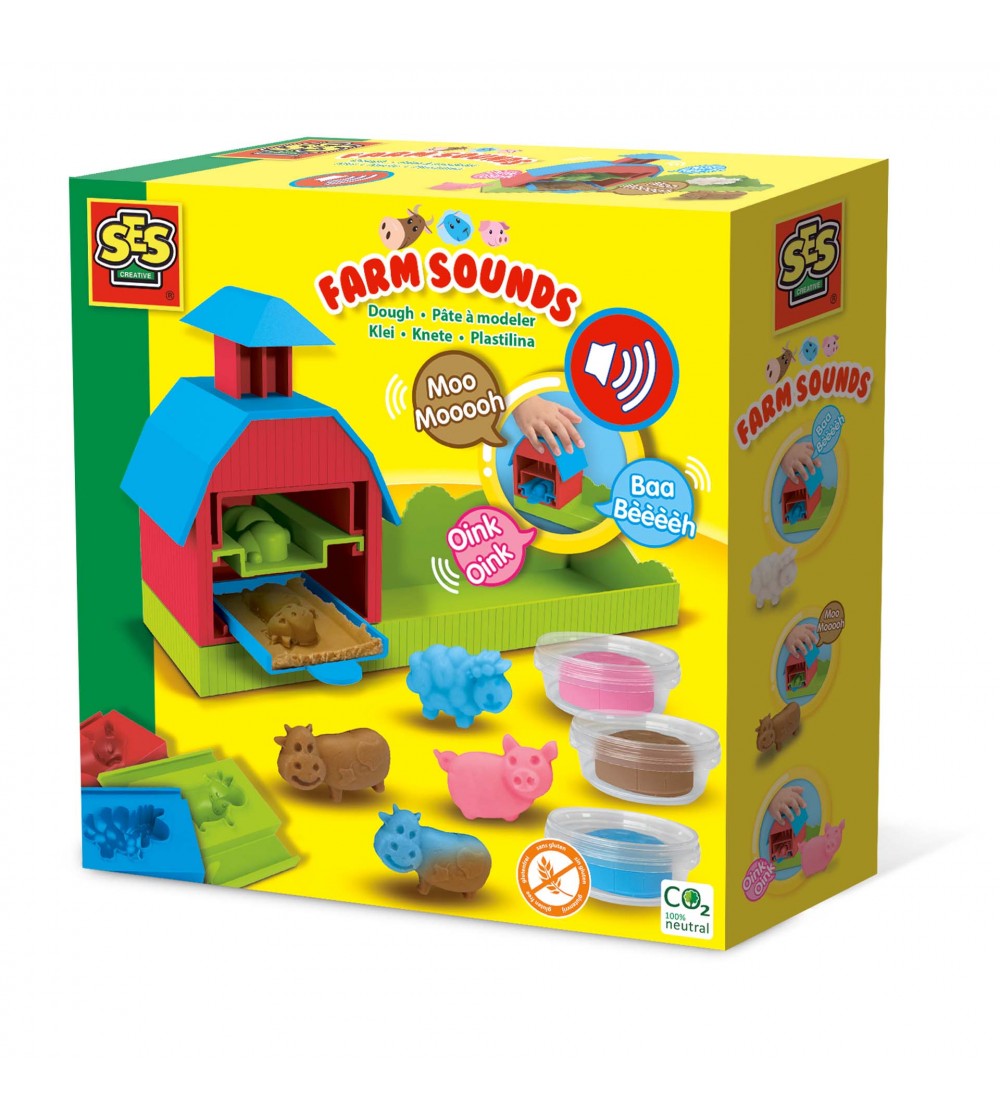 Set creativ - Plastilina cu sunete de la ferma - Seturi cu plastilină și modelare
