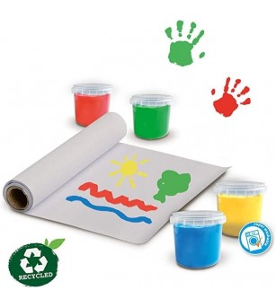 Set acuarele pentru degetele ECO si sort pentru copii - Acuarele, pensule, blocuri de desen