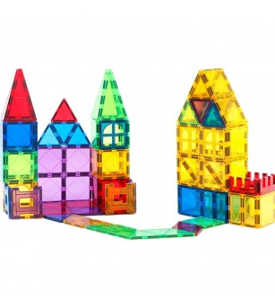 Set de constructie magnetic 3D - 120 piese - Jocuri construcție
