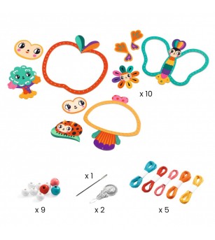 Set creativ de cusut Gradina, Djeco - Art and crafts