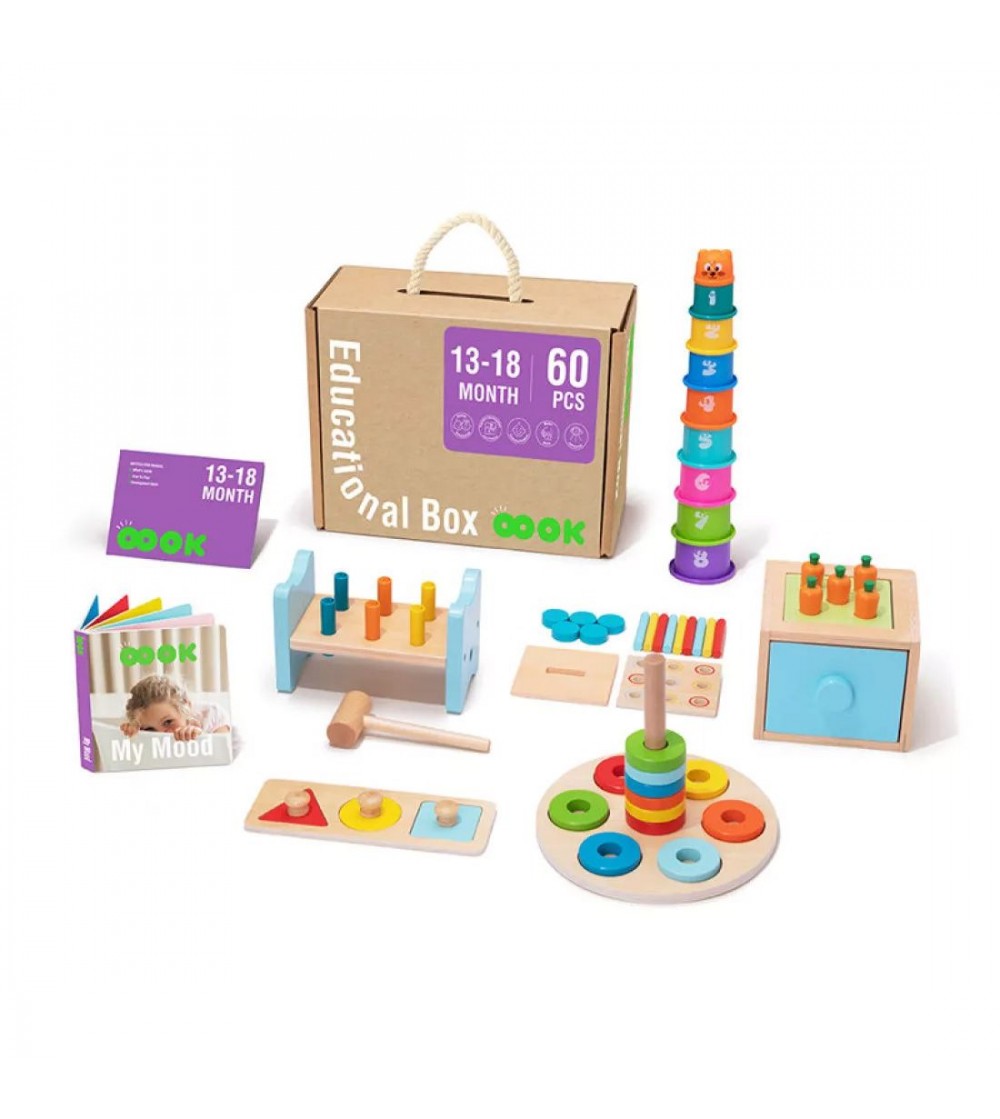Set jucarii educative Montessori 13 - 18 luni - Jucării de lemn si Montessori