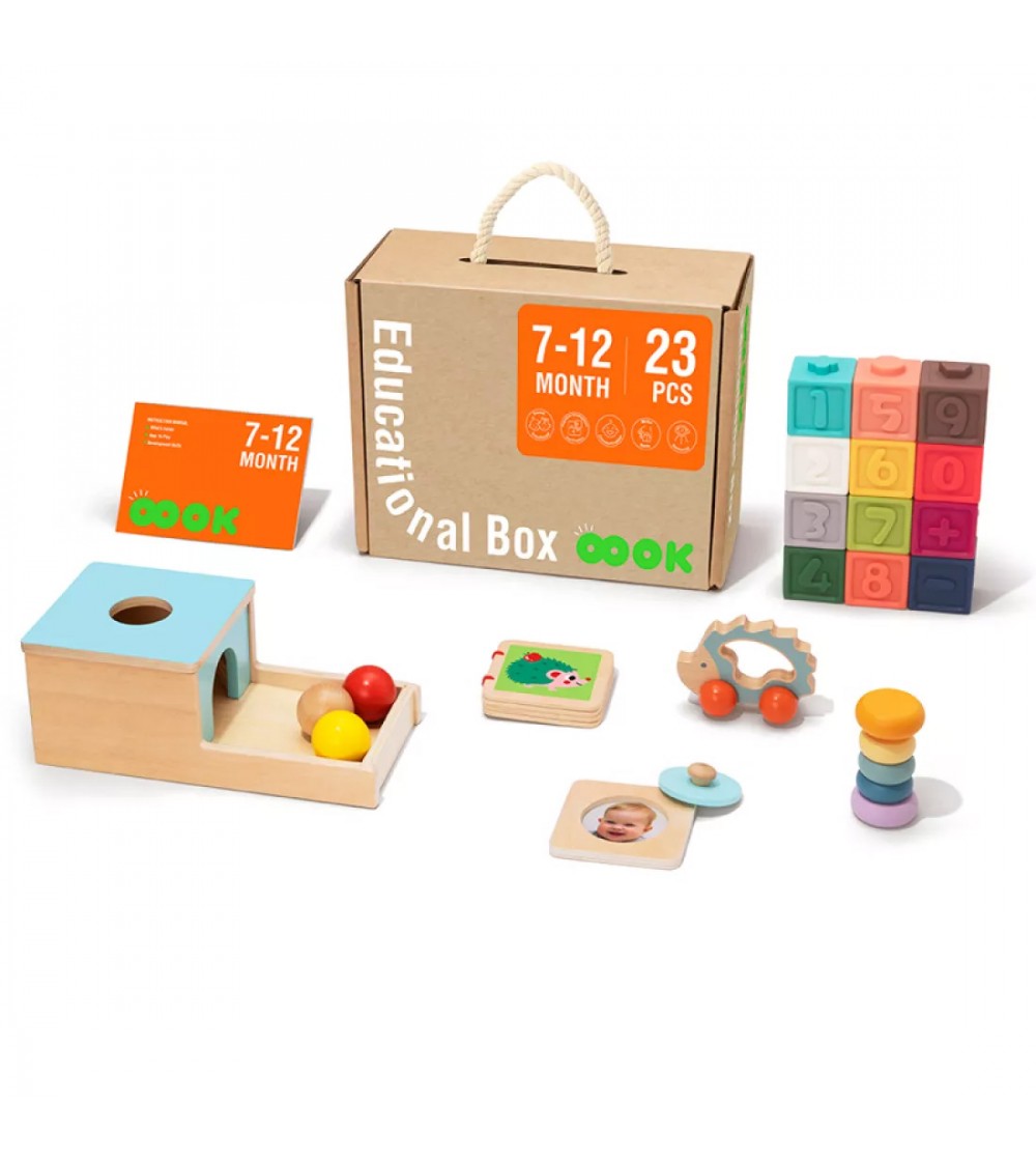 Set jucarii educative Montessori 7–12 luni - Jucării bebeluși