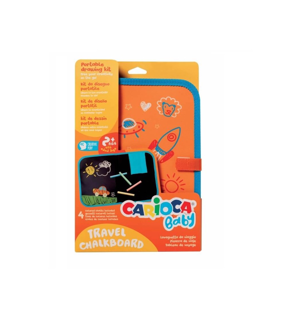 Kit de desenat portabil Carioca Baby, cu 4 crete colorate, +2 ani - Carioci și creioane colorate