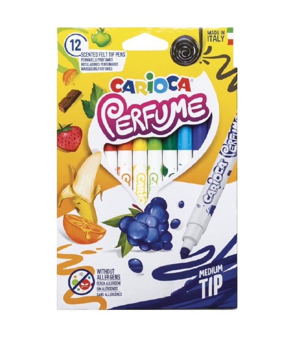 Set 12 carioci lavabile parfumate, Carioca - Carioci și creioane colorate