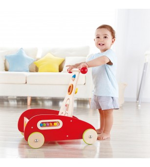 Jucarie din lemn - Antepremergator cu activitati rosu - Jucării bebeluși