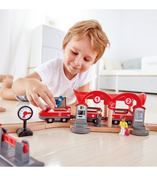 Jucarie din lemn - Set de trenuri urbane (51 piese) - Vehicule de jucărie Jucarie din lemn - Set de trenuri urbane (51 piese) - Vehicule de jucărie