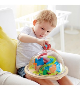 Jucarie din lemn - Labirint magnetic 3D - Jucării de lemn si Montessori