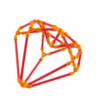 Jucarie din bambus Flexistix - Kit creativ (66 piese) - Jocuri construcție