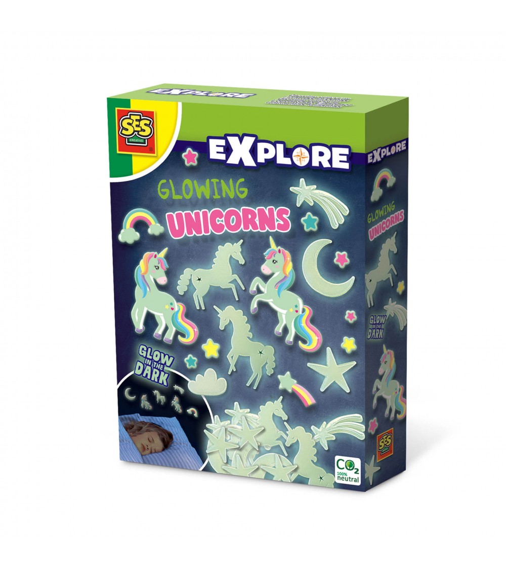 Set creativ - Unicorni stralucitori - Stickere perete