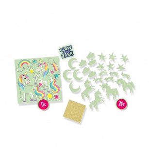 Set creativ - Unicorni stralucitori - Stickere perete