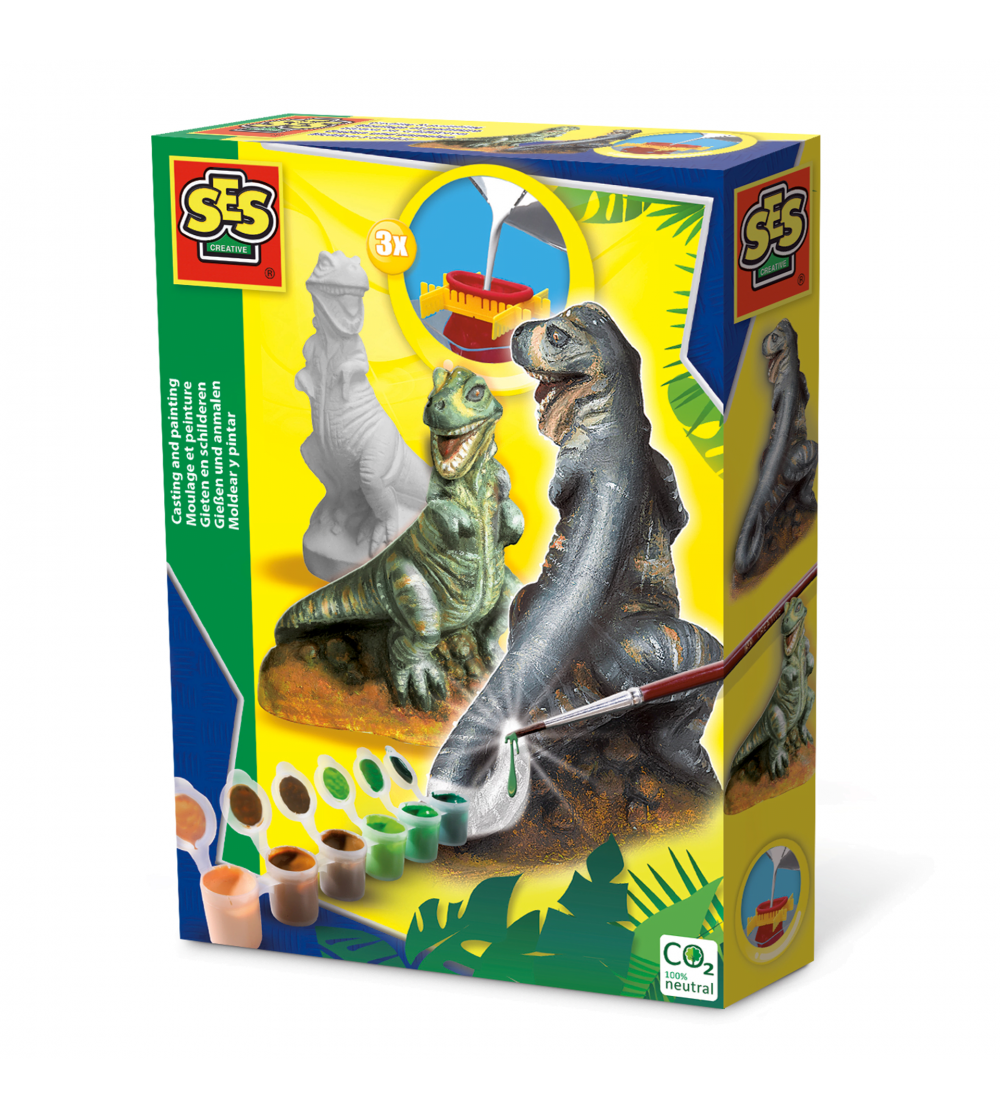 Set creativ mulaj si pictura - T-rex - Figurine de pictat