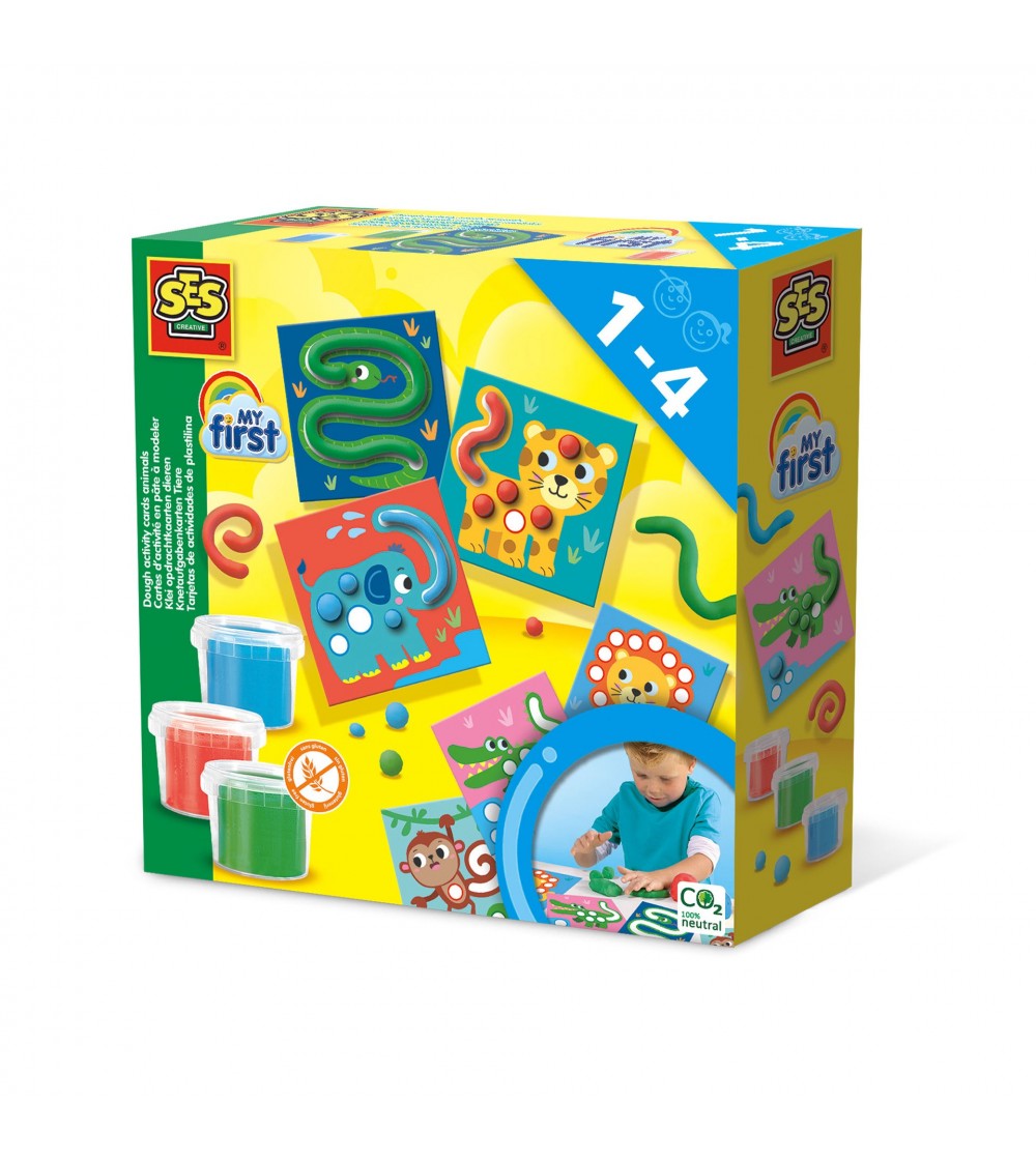 My first - Set creativ cu plastilina si cartonase cu animale - Seturi cu plastilină și modelare