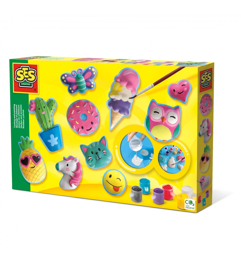 Set creativ mulaj si pictura - Figurine colorate - Figurine de pictat Set creativ mulaj si pictura - Figurine colorate - Figurine de pictat
