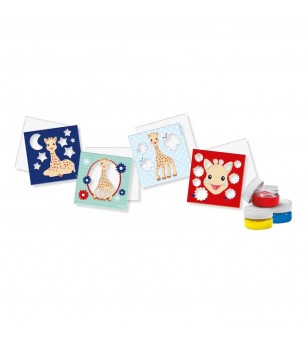 Girafa Sophie - Set acuarele pentru degete cu planse - Acuarele, pensule, blocuri de desen Girafa Sophie - Set acuarele pentru degete cu planse - Acuarele, pensule, blocuri de desen